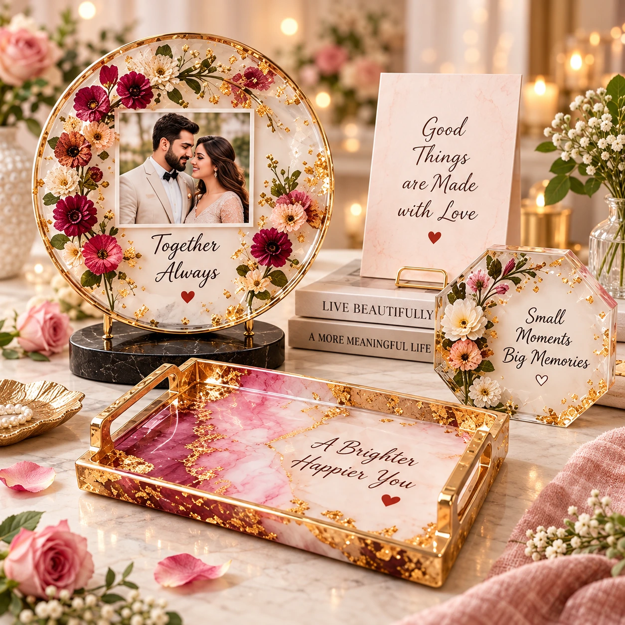 Custom personalized resin art gifts by Pravi Creation
