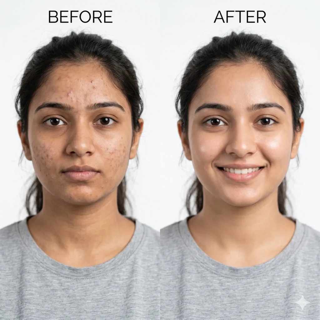 Skin treatment results