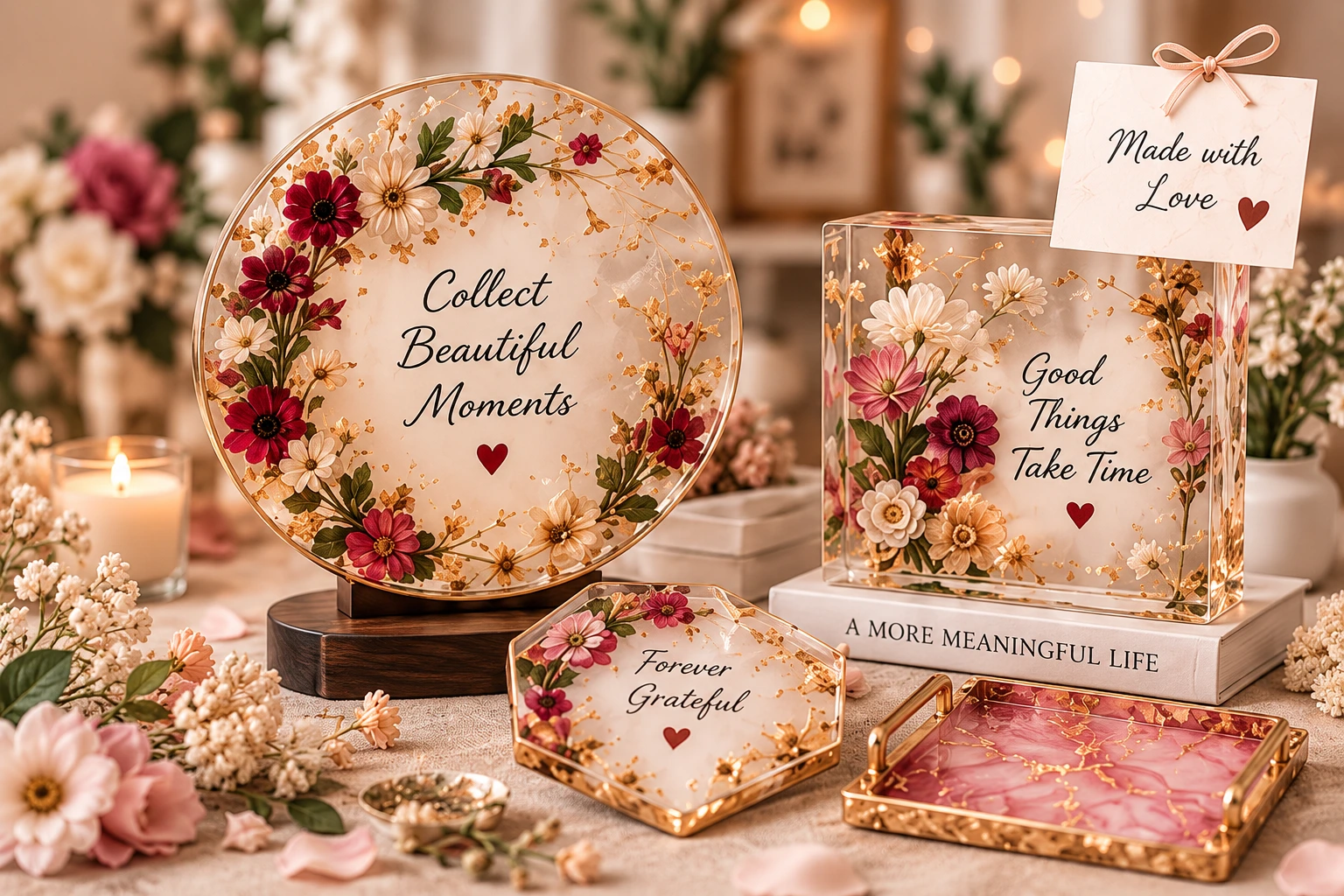 Handcrafted personalized resin gifts by Pravi Creation